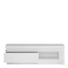 LYON 1 Drawer TV Cabinet with Open Shelf in White and High Gloss - Image 3