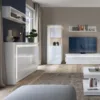 LYON 130cm Wall Shelf in White and High Gloss - Image 3