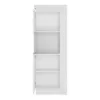 LYON Narrow Display Cabinet (LHD) 164.1cm High (Including LED Lighting) in White and High Gloss - Image 3