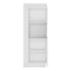 LYON Narrow Display Cabinet (RHD) 164.1cm High (Including LED Lighting) in White and High Gloss - Image 3