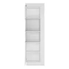 LYON Tall Narrow Display Cabinet (LHD) (Including LED Lighting) in White and High Gloss - Image 4