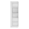LYON Tall Narrow Display Cabinet (RHD) (Including LED Lighting) in White and High Gloss - Image 4