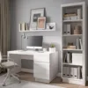 LYON Bookcase (LH) in White and High Gloss - Image 2