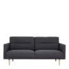 LARVIK 2.5 Seater Sofa - Anthracite with Oak Legs