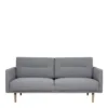 LARVIK 2.5 Seater Sofa - Grey with Oak Legs