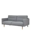 LARVIK 2.5 Seater Sofa - Grey with Oak Legs - Image 7