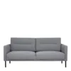 LARVIK 2.5 Seater Sofa - Grey with Black Legs
