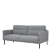 LARVIK 2.5 Seater Sofa - Grey with Black Legs - Image 7