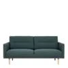 LARVIK 2.5 Seater Sofa - Dark Green with Oak Legs