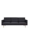 LARVIK 3 Seater Sofa in Anthracite with Oak Legs