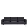 LARVIK 3 Seater Sofa in Anthracite with Black Legs