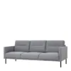 LARVIK 3 Seater Sofa in Grey with Black Legs - Image 7