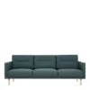 LARVIK 3 Seater Sofa in Dark Green with Oak Legs
