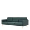 LARVIK 3 Seater Sofa in Dark Green with Oak Legs - Image 7