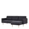 LARVIK Chaiselongue Sofa (RH) in Anthracite with Oak Legs - Image 7