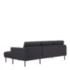LARVIK Chaiselongue Sofa (RH) in Anthracite with Black Legs - Image 6