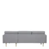 LARVIK Chaiselongue Sofa (LH) in Grey with Oak Legs - Image 5