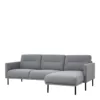 LARVIK Chaiselongue Sofa (RH) in Grey with Black Legs - Image 7