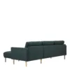LARVIK Chaiselongue Sofa (RH) in Dark Green with Oak Legs - Image 6