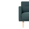LARVIK Chaiselongue Sofa (RH) in Dark Green with Oak Legs - Image 4