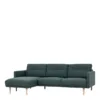 LARVIK Chaiselongue Sofa (LH) in Dark Green with Oak Legs - Image 7