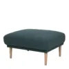 LARVIK Footstool in Dark Green with Oak Legs - Image 5