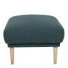 LARVIK Footstool in Dark Green with Oak Legs - Image 4