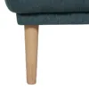 LARVIK Footstool in Dark Green with Oak Legs - Image 3