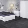 NAIA Wardrobe with 2 Doors 1 Drawer in White High Gloss - Image 7