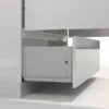 NAIA Wardrobe with 2 Doors 1 Drawer in White High Gloss - Image 3
