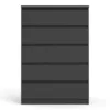 NAIA Chest of 5 Drawers in Black Matt - Image 13