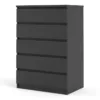 NAIA Chest of 5 Drawers in Black Matt - Image 12