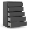 NAIA Chest of 5 Drawers in Black Matt - Image 11