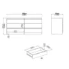 NAIA Chest of 6 Drawers (3+3) in Black Matt - Image 5