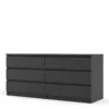 NAIA Chest of 6 Drawers (3+3) in Black Matt - Image 13
