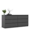 NAIA Chest of 6 Drawers (3+3) in Black Matt - Image 9
