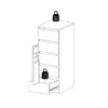 NAIA Narrow Chest of 5 Drawers in Black Matt - Image 7