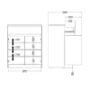 NAIA Sideboard 1 drawer 2 Doors in Black Matt - Image 5