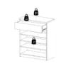 NAIA Sideboard 1 drawer 2 Doors in Black Matt - Image 3