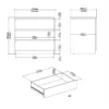 NAIA Chest of 3 Drawers in Black Matt - Image 5