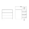 NAIA Chest of 3 Drawers in Black Matt - Image 4