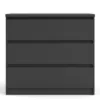 NAIA Chest of 3 Drawers in Black Matt - Image 14