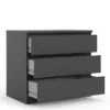 NAIA Chest of 3 Drawers in Black Matt - Image 12