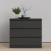 NAIA Chest of 3 Drawers in Black Matt - Image 10