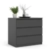 NAIA Chest of 3 Drawers in Black Matt - Image 8