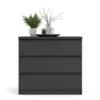 NAIA Chest of 3 Drawers in Black Matt - Image 9