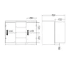 NAIA Sideboard 4 Drawers 2 Doors in Black Matt - Image 4