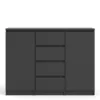 NAIA Sideboard 4 Drawers 2 Doors in Black Matt - Image 13