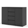 NAIA Sideboard 4 Drawers 2 Doors in Black Matt - Image 12