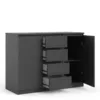NAIA Sideboard 4 Drawers 2 Doors in Black Matt - Image 11